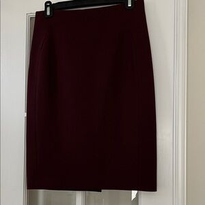 White House Black Market Burgundy Pencil Skirt